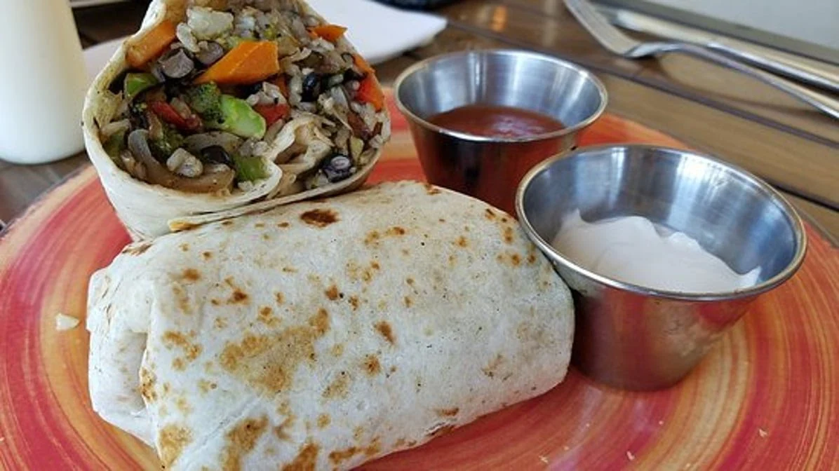 Chicken shawarma platter with rice and salad at Aida's Donair, McKenzie Towne
